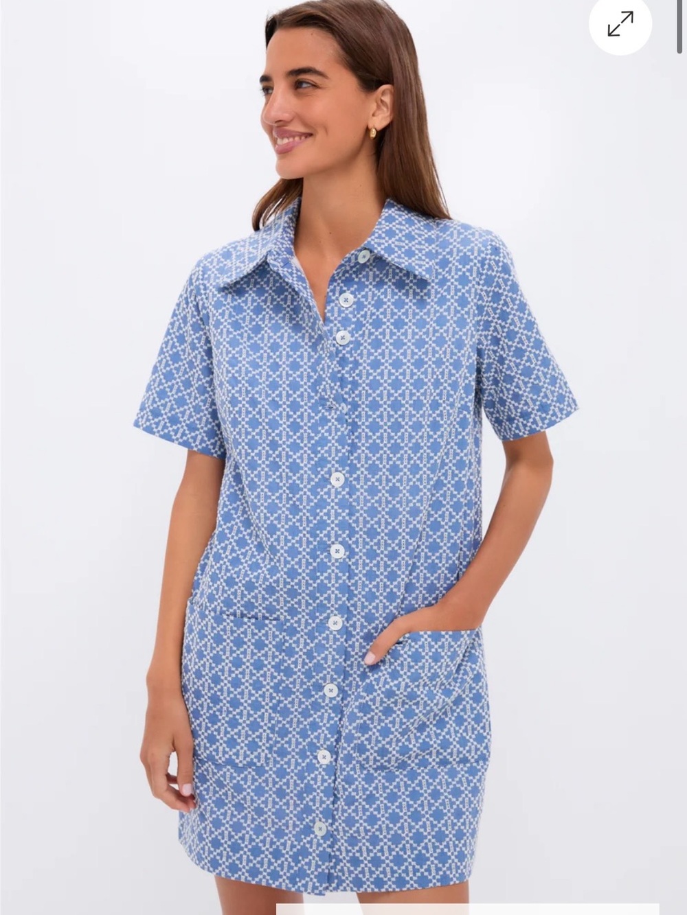 Pomander Place Denim Embroidered Lacie Dress